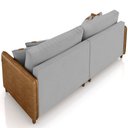 Ver imagem 7 de Sofá 2 Lugares Sala de Estar Living 172cm Asbury K01 Veludo Cinza Claro Couríssimo Camel - Lyam Deco