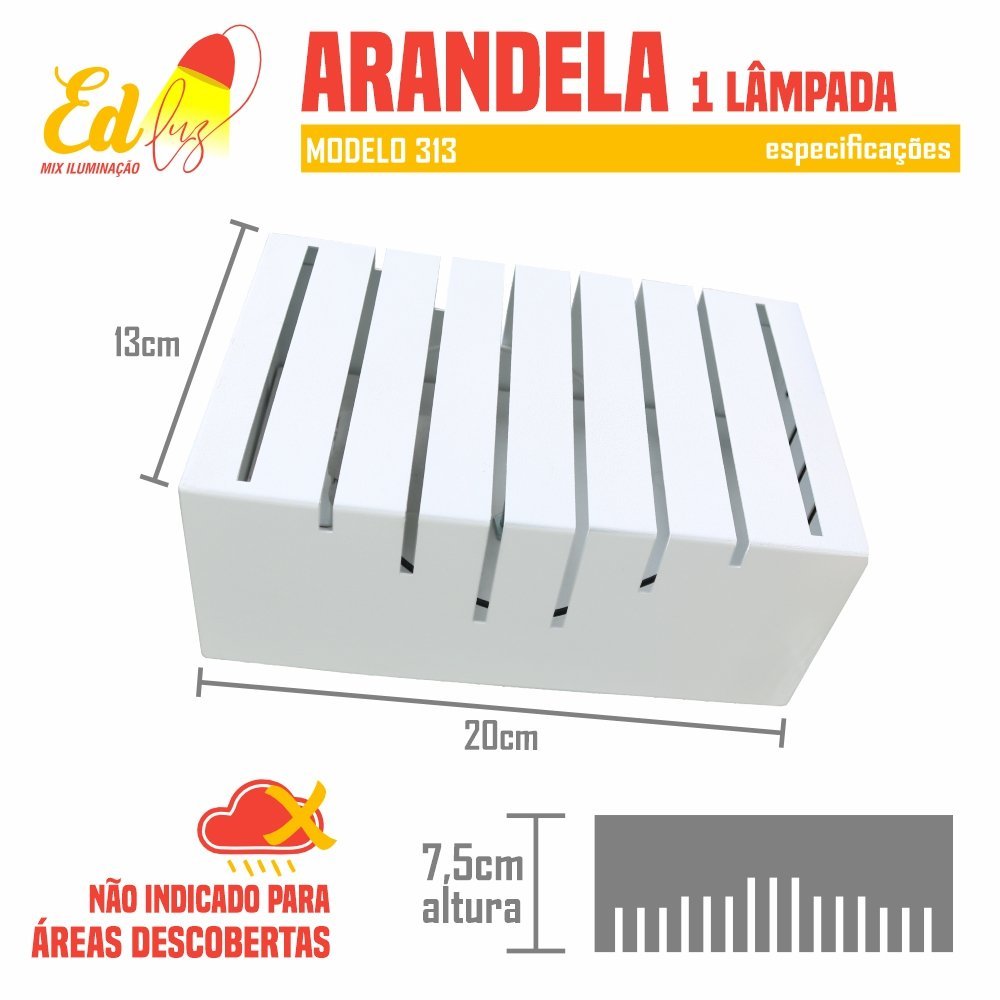 Luminária Arandela Slim Led Parede e Frisos Interna Branca - 2