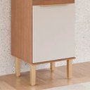 Ver imagem 6 de Paneleiro Cozinha 2 Portas Nicho Microondas Armário 100% MDF:Freijó/ Off-White
