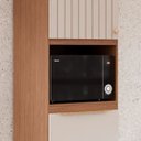 Ver imagem 4 de Paneleiro Cozinha 2 Portas Nicho Microondas Armário 100% MDF:Freijó/ Off-White