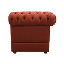 Ver imagem 5 de Conjunto Sofá Namoradeira e Poltrona Capitonê Chesterfield Suede Terracota Recepção Sala de Estar