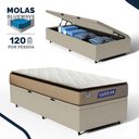 Ver imagem 2 de Cama Box Baú + Colchão Gazin de Molas Ensacadas Pillow Top Air Pro Solteiro 88 cm