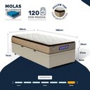 Ver imagem 4 de Cama Box Baú + Colchão Gazin de Molas Ensacadas Pillow Top Air Pro Solteiro 88 cm