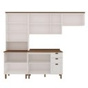 Ver imagem 3 de Cozinha Modulada Cristal 280 Cm Conjunto Provençal Completo Cor:branco com Ébano