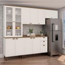 Ver imagem 1 de Cozinha Modulada Cristal 280 Cm Conjunto Provençal Completo Cor:branco com Ébano