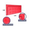 Cabeceira Painel Casal Estofada Veneza Diamond 10 Suede Liso Vermelho 140 X 80 - 2