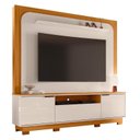 Ver imagem 2 de Estante Home Theater Nilo com Pés com Aparador Estoril Cinamomo Off White - Madetec