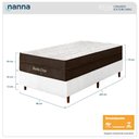 Ver imagem 2 de Cama Box Branca + Colchão Solteiro King Santa Cruz Marrom Molas Ensacadas Euro Pillow 96x203x72cm