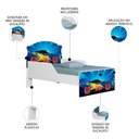 Ver imagem 3 de Mini Cama Infantil 148x68cm Proteção Lateral Carro Azul Z53 - Mpozenato