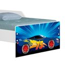 Ver imagem 6 de Mini Cama Infantil 148x68cm Proteção Lateral Carro Azul Z53 - Mpozenato