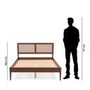 Ver imagem 4 de Cama Queen em Madeira Maciça e Palha Sintética Siena Marrom