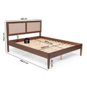Ver imagem 3 de Cama Queen em Madeira Maciça e Palha Sintética Siena Marrom