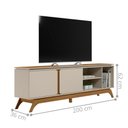 Ver imagem 2 de Rack para TV Sala de Estar Santorini Tauari Off White Flex 239cm