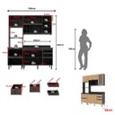 Ver imagem 3 de Armário de Cozinha Completa Modulada Reta 6 Peças 180cm Cz1203 Begônia Tecnomóbili