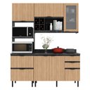 Ver imagem 2 de Armário de Cozinha Completa Modulada Reta 6 Peças 180cm Cz1203 Begônia Tecnomóbili