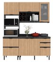 Ver imagem 2 de Armário de Cozinha Completa Modulada Reta 6 Peças 180cm Cz1203 Begônia Tecnomóbili