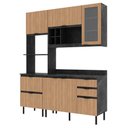 Ver imagem 6 de Armário de Cozinha Completa Modulada Reta 6 Peças 180cm Cz1203 Begônia Tecnomóbili