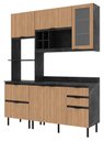 Ver imagem 6 de Armário de Cozinha Completa Modulada Reta 6 Peças 180cm Cz1203 Begônia Tecnomóbili