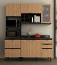 Ver imagem 1 de Armário de Cozinha Completa Modulada Reta 6 Peças 180cm Cz1203 Begônia Tecnomóbili