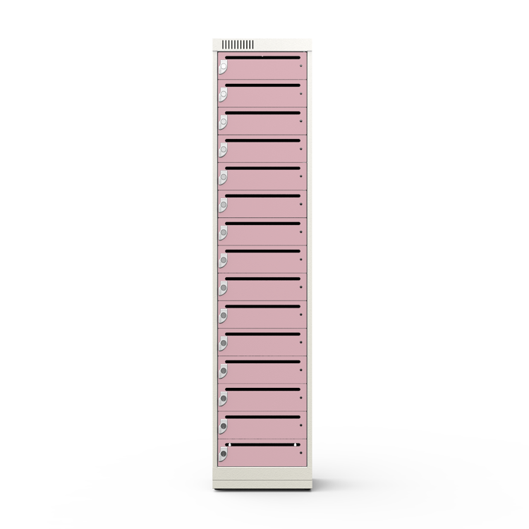 Armário de Aço para Correspondência 15 Portas - Nk 1715 Nilko Armários Rosa Flox Cadeado Padrão - 2