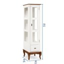 Ver imagem 4 de Cristaleira 1 Porta e Laterais em Vidro 2 Prateleiras 60111 Linz Móveis - Branco/Imbuia Glazer