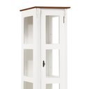 Ver imagem 2 de Cristaleira 1 Porta e Laterais em Vidro 2 Prateleiras 60111 Linz Móveis - Branco/Imbuia Glazer