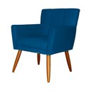 Ver imagem 3 de Poltrona Decorativa Onix Suede Azul Royal - DS Estofados