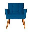Ver imagem 1 de Poltrona Decorativa Onix Suede Azul Royal - DS Estofados