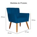 Ver imagem 5 de Poltrona Decorativa Onix Suede Azul Royal - DS Estofados