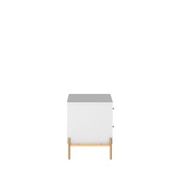 Mesa de Cabeceira 2 Gavetas Jasper Branco - 4