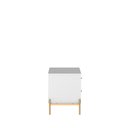 Ver imagem 5 de Mesa de Cabeceira 2 Gavetas Jasper 64 cm - Branco c/ Dourado