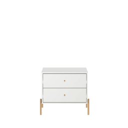 Mesa de Cabeceira 2 Gavetas Jasper Branco - 6