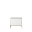 Ver imagem 7 de Mesa de Cabeceira 2 Gavetas Jasper 64 cm - Branco c/ Dourado