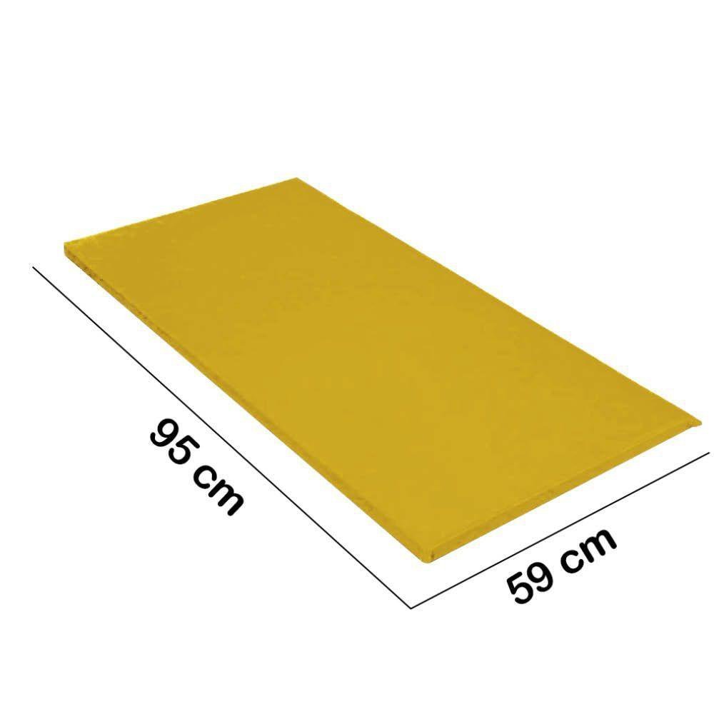 Kit 06 Colchonete Slim 95x59cm Solteiro Sintético Amarelo - 2