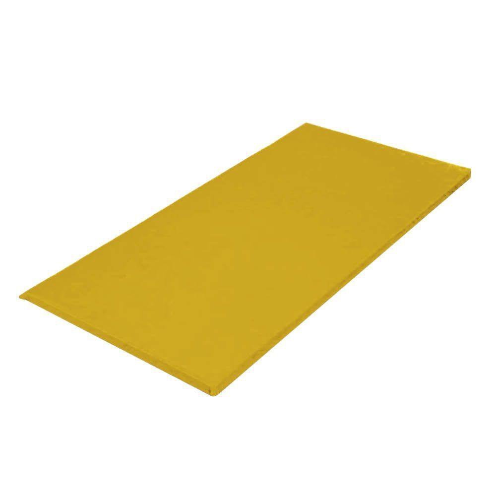 Kit 06 Colchonete Slim 95x59cm Solteiro Sintético Amarelo - 3