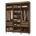 Ver imagem 2 de Guarda-roupa Closet com Pés 4 Gavetas 180cm Rustic Venus Madesa