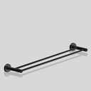 Ver imagem 4 de Toalheiro Duplo para Banheiro Preto Fosco Atenas Grego Metal 65cm