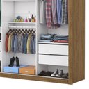 Ver imagem 4 de Guarda-roupa Casal Melissa com 4 Gavetas Glass Carioca Móveis
