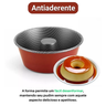 Forma de Pudim Redonda 18cm Antiaderente Assadeira Bolo Torta Cozinha Torre Com Furo Forneável Formi - 7