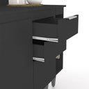 Ver imagem 6 de Armário de Cozinha com Tampo Cp08 140cm Pérola Preto Z34 - Mpozenato