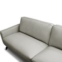 Ver imagem 7 de Sofá Decorativo Thalia 3 Lugares Sala de Estar 210cm Pés em Aço Couro Off White G88 - Gran Belo