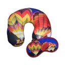 Ver imagem 4 de Kit Almofada Travesseiro Encosto Pescoço + Máscara Multicolorido Balões