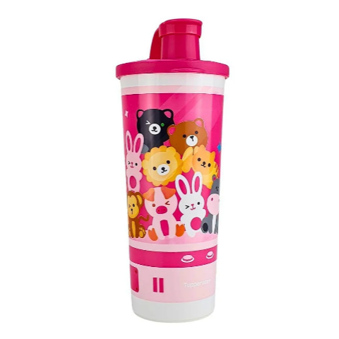 Tupperware Copo com Bico Pelúcia 470ml Branco e Rosa Tupperware Copo com Bico Pelúcia 470ml Branco e