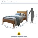 Ver imagem 2 de Cama Casal 140cm Madeira Maciça Ratan Esmeralda