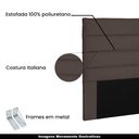 Ver imagem 3 de Cabeceira Decorativa 1,60M Queen Size Guess Suede Café - Gran Belo