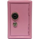 Ver imagem 1 de Mini Cofre Mecânico Dinheiro Joias Rosa Segredo Chaves