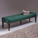 Ver imagem 5 de Recamier Decorativo 160cm Martínez Veludo Pés Madeira Verde/Imbúia - Gran Belo