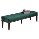 Ver imagem 1 de Recamier Decorativo 160cm Martínez Veludo Pés Madeira Verde/Imbúia - Gran Belo