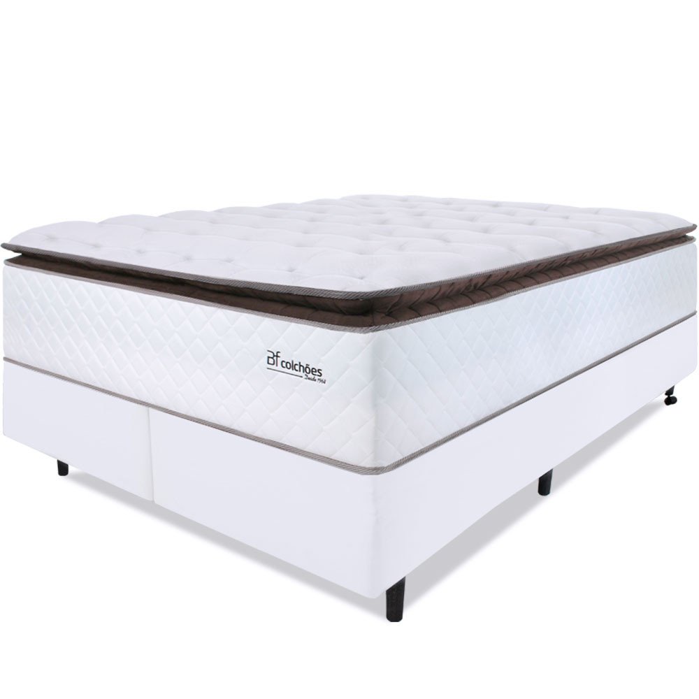 Cama Casal Queen Size Ortobom Sleep King 158x198x74 + Box Ortobom