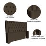Cabeceira Para Cama Box Emma Luxo Veludo Cores - DS Estofados - Casal - Marrom - 3